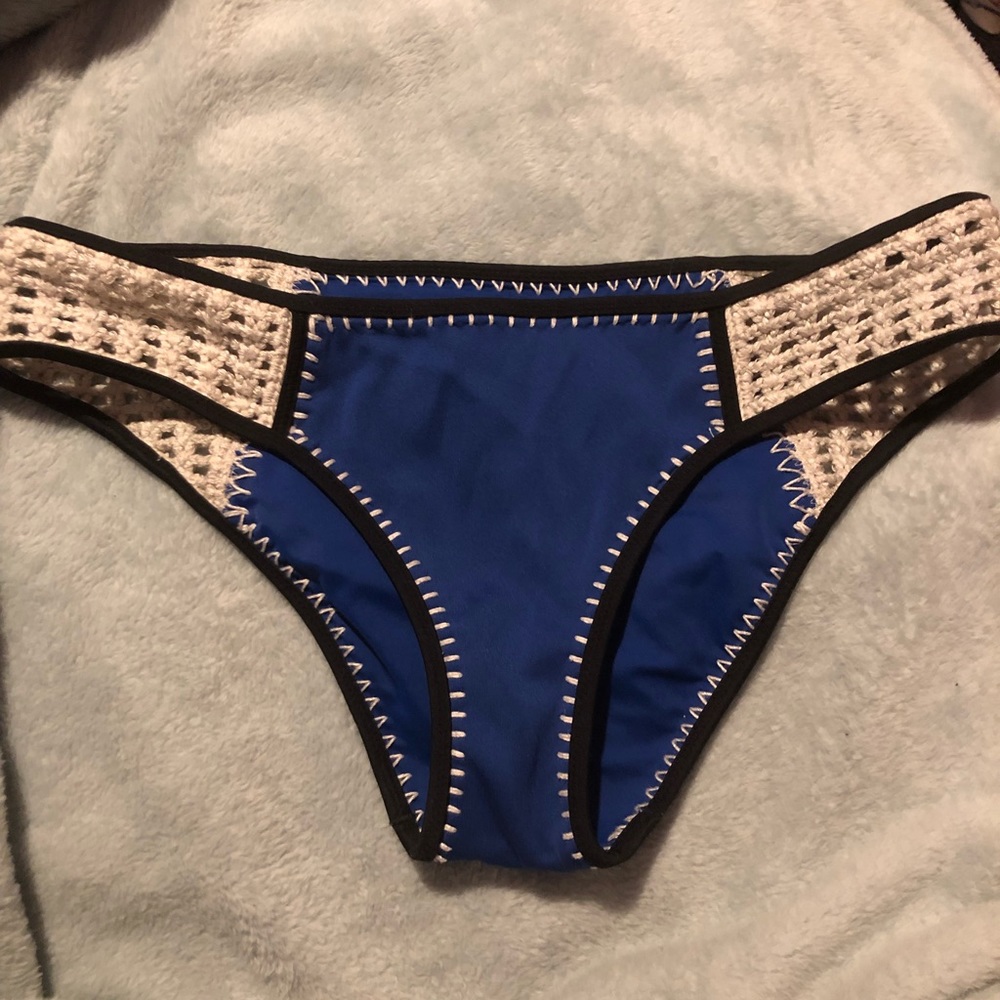 Victoria's Secret blue and white bikini bottoms